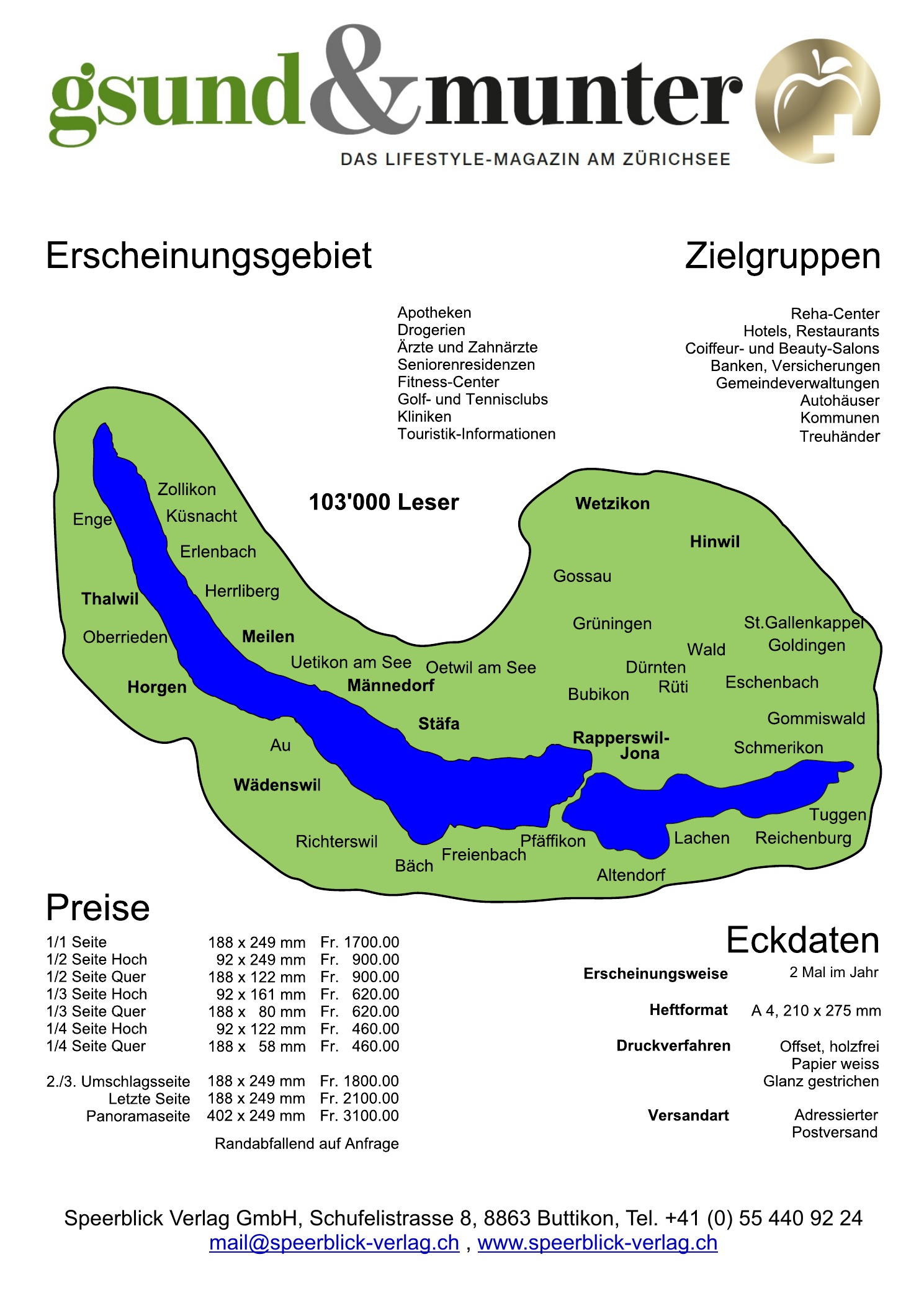 Erscheinungsgebiet gsund & munter 2027